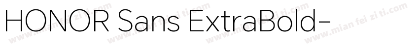 HONOR Sans ExtraBold字体转换